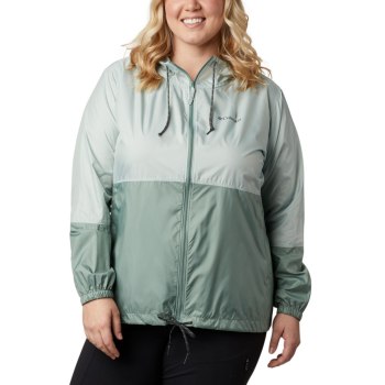 Dámské Bundy Columbia Flash Forward Windbreaker Plus Size Zelene AEPFWM572